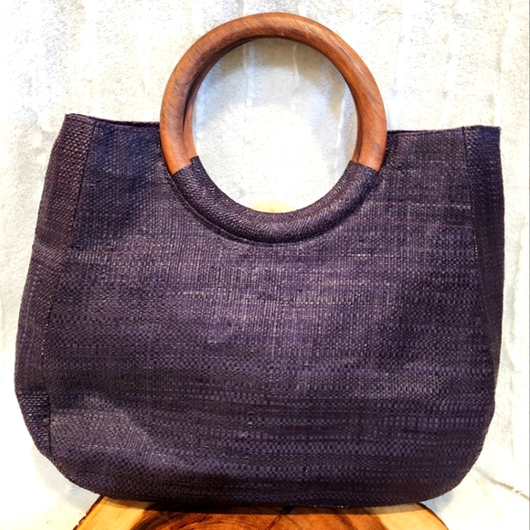 Mar Y Sol purse handmade in Madagascar woven flower - Picture 2 of 3